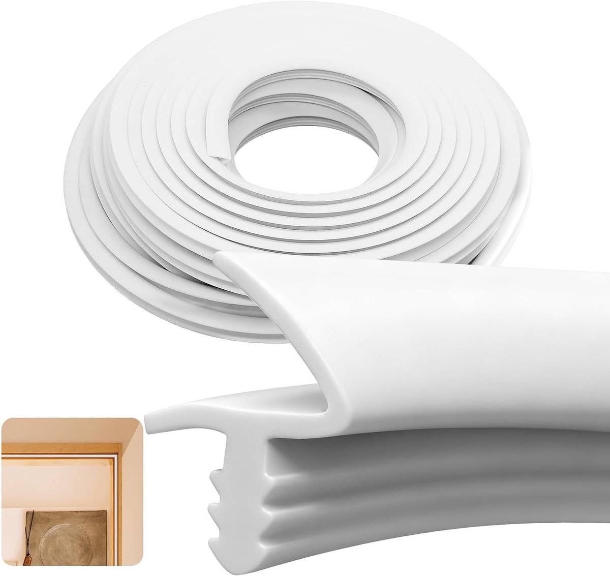 Door Seal - Geluidsisolatie - Dichtstrips voor Houten Frames - 10 m - Wit