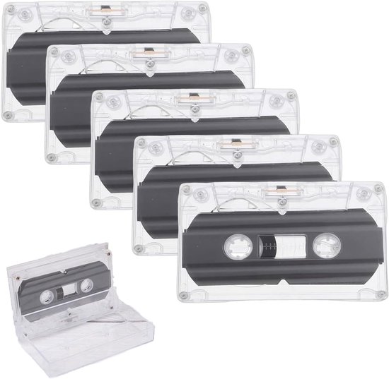 Audio cassettebandje 60min - 5 stuks - Cassettebandjes - Blanco - Audio Tape - Muziekcassettes - Reel To Reel - voor spraakopname, conferenties, seminars, onderwijs