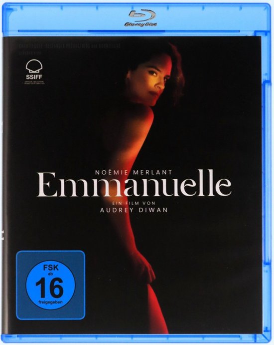 Emmanuelle Blu-ray cover met Noomi Merlant in rood licht.