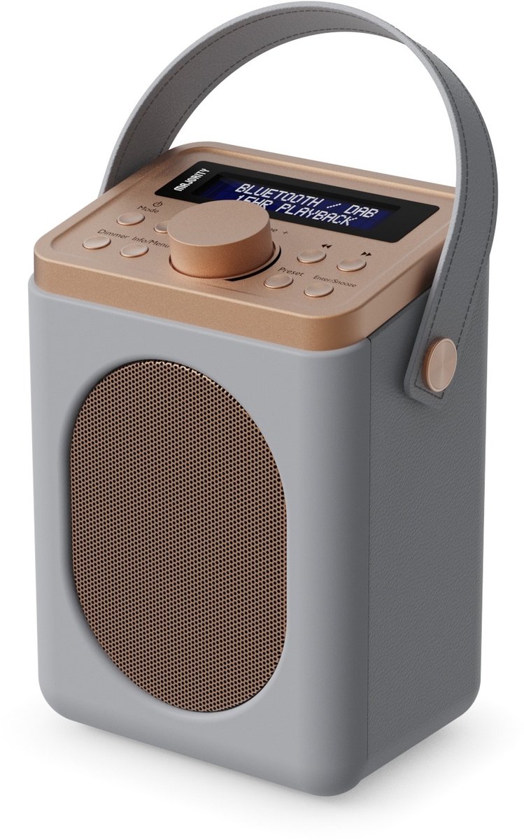 Majority Little Shelford - Draagbare Radio - Bluetooth - DAB+/FM - Grijs