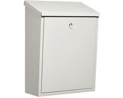 HÜSQ Postmaster Brievenbus - Wandbrievenbus - Extra Stevig Metaal - Ruim Design - Inclusief Bevestigingsmateriaal - Licht Grijs