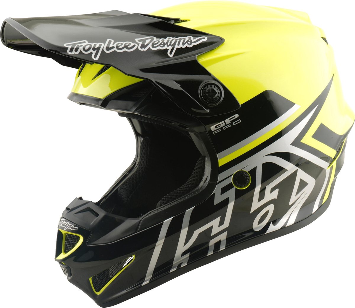 Troy Lee Designs GP Pro MIPS Mono Neon Jeugd motocrosshelm -
