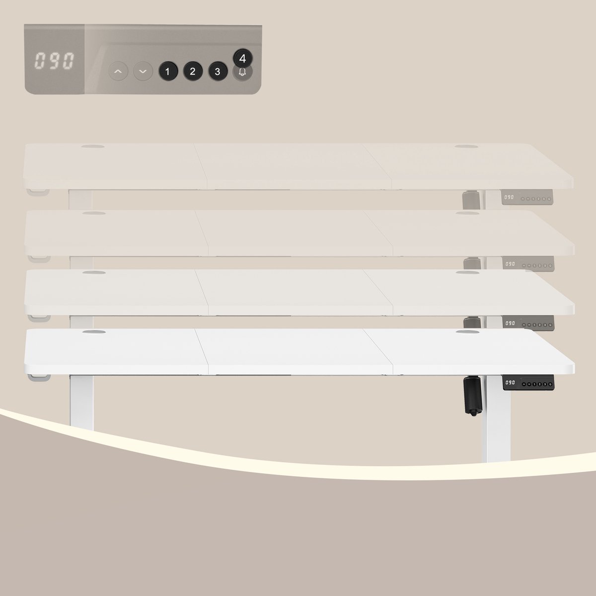 VASAGLE - Bureau - 4 Hoogtegeheugen thumbnail 6
