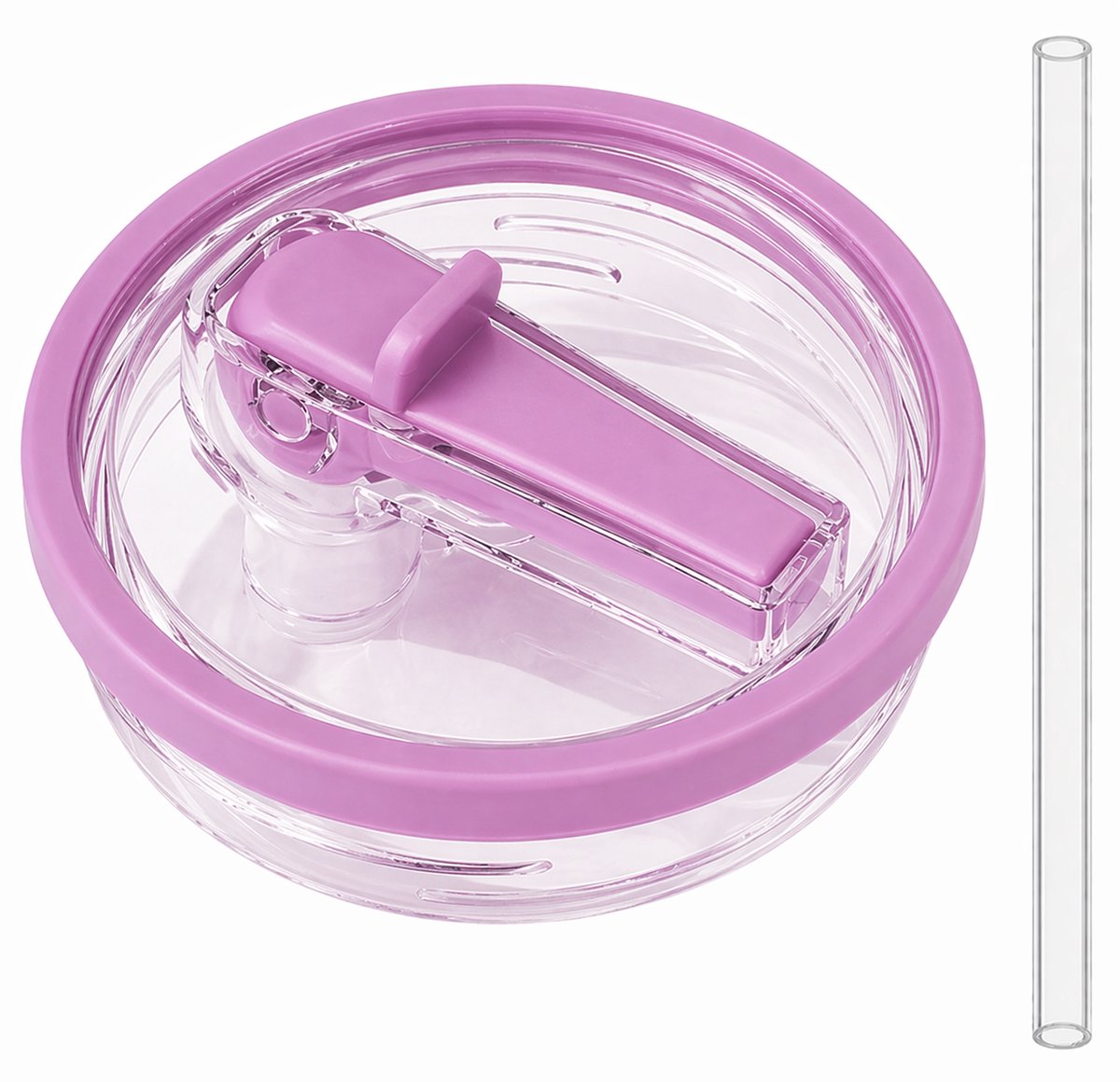 Vervangend Rietjesdeksel voor Stanley - type Quencher H2.0 FlowState Tumbler 1,18L – Lekvrij Flip-Straw Deksel – Herbruikbaar Accessoire Drinkbeker in Paars – foto 3