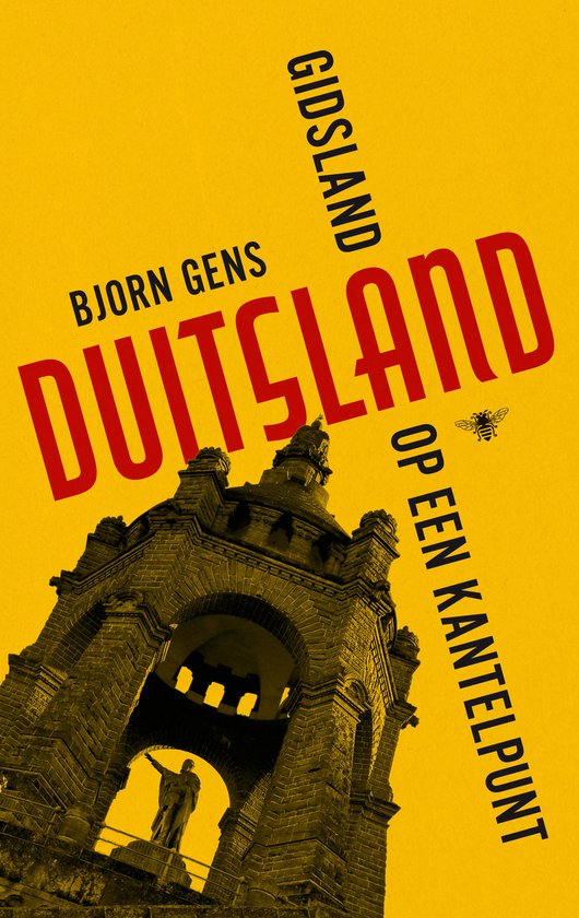 Boekomslag met de titel 'DUITSLAND' in rode letters, 'Gidsland' en 'Op een kantelpunt' in zwarte letters, met een afbeelding van een monument.
