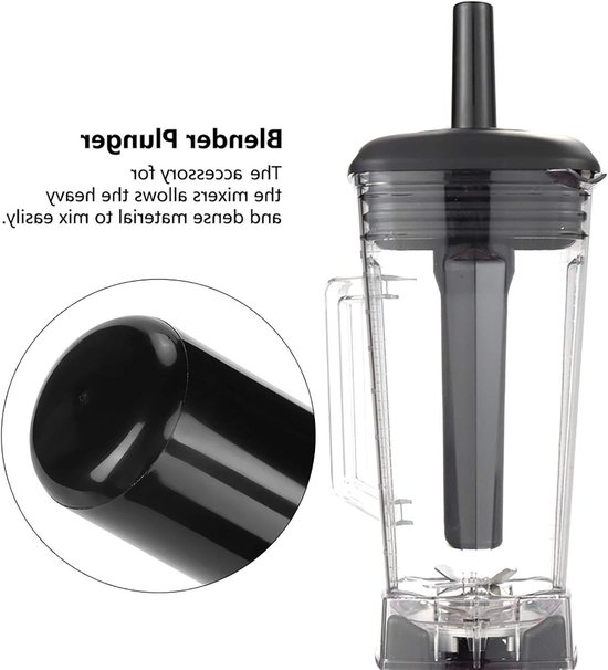 Tamper voor Blender - Vervangingsonderdeel van Plastic, Geschikt voor Mixers, Blender Accessoire voor Perfecte Mixresultaten van Merkloos — afbeelding 2