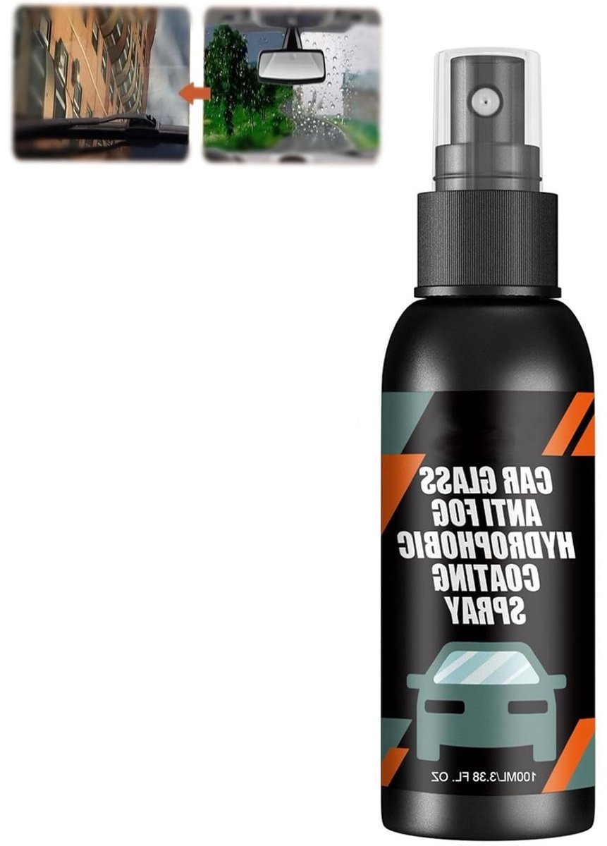 Effectieve Anti Fog Spray voor Autoruiten - Waterafstotende en Regenbestendige Oplossing voor Ruiten, Spiegels en Voorruit - 100ml