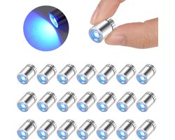 Sander Shop 22 mini-lampes LED, à piles, LED décoratives pour modèles miniatures, mini-éclairage pour la décoration de maisons de poupées, bleu