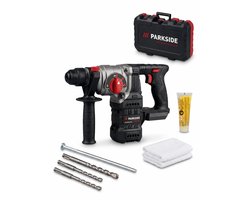 Parkside Performance Accu Combihamer 20V Zonder Accu - Slagenergie: 3 J - Slagfrequentie: 0-4700 min-¹ - Onbelast toerental: 0–950 min-¹ - De machine is exclusief Parkside 20V accu en snellader