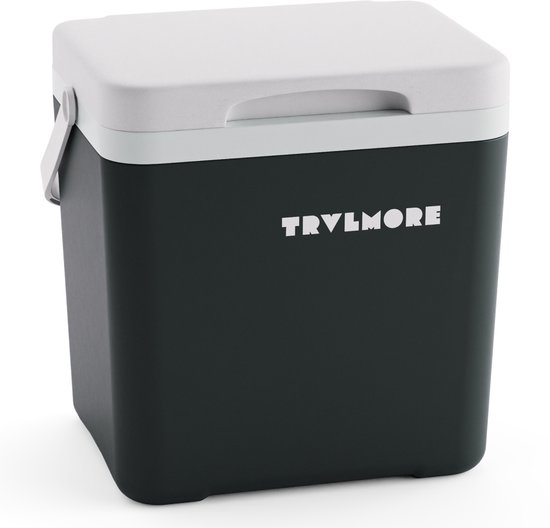 TRVLMORE Koelbox 7L - 38 Heures de Refroidissement - Glacière - Incluant 2 Éléments Refroidissants - Glacière Petite - Anthracite