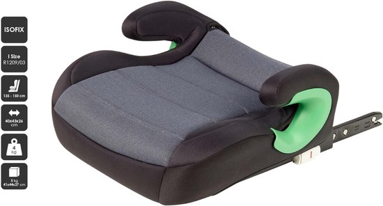 Aurixi® Zitverhoger Auto - Stoelverhoger voor Auto - Kinderzitje Auto - Grijs - ‎40cm x 43cm x 26cm — afbeelding 5