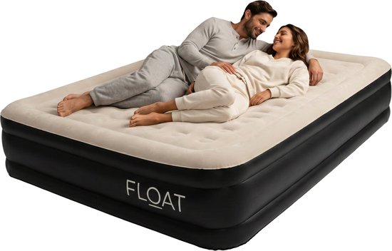 Tweepersoons luchtbed met ingebouwde pomp - 198x152x38 cm - Zelfopblazend 2 persoons luchtmatras - Logeerbed Queen - FLOAT NimbusRest