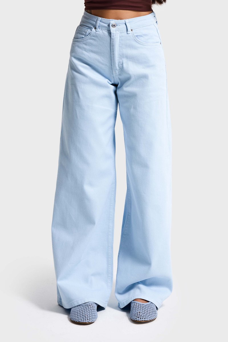 It's Basic - PALAZZO MID RISE JEANS - AQUA