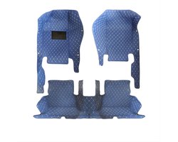PU Lederen Auto Vloermatten – Voor 5-zits Auto (2019–heden) – Voet Pads, Interieur Accessoires – Blauw