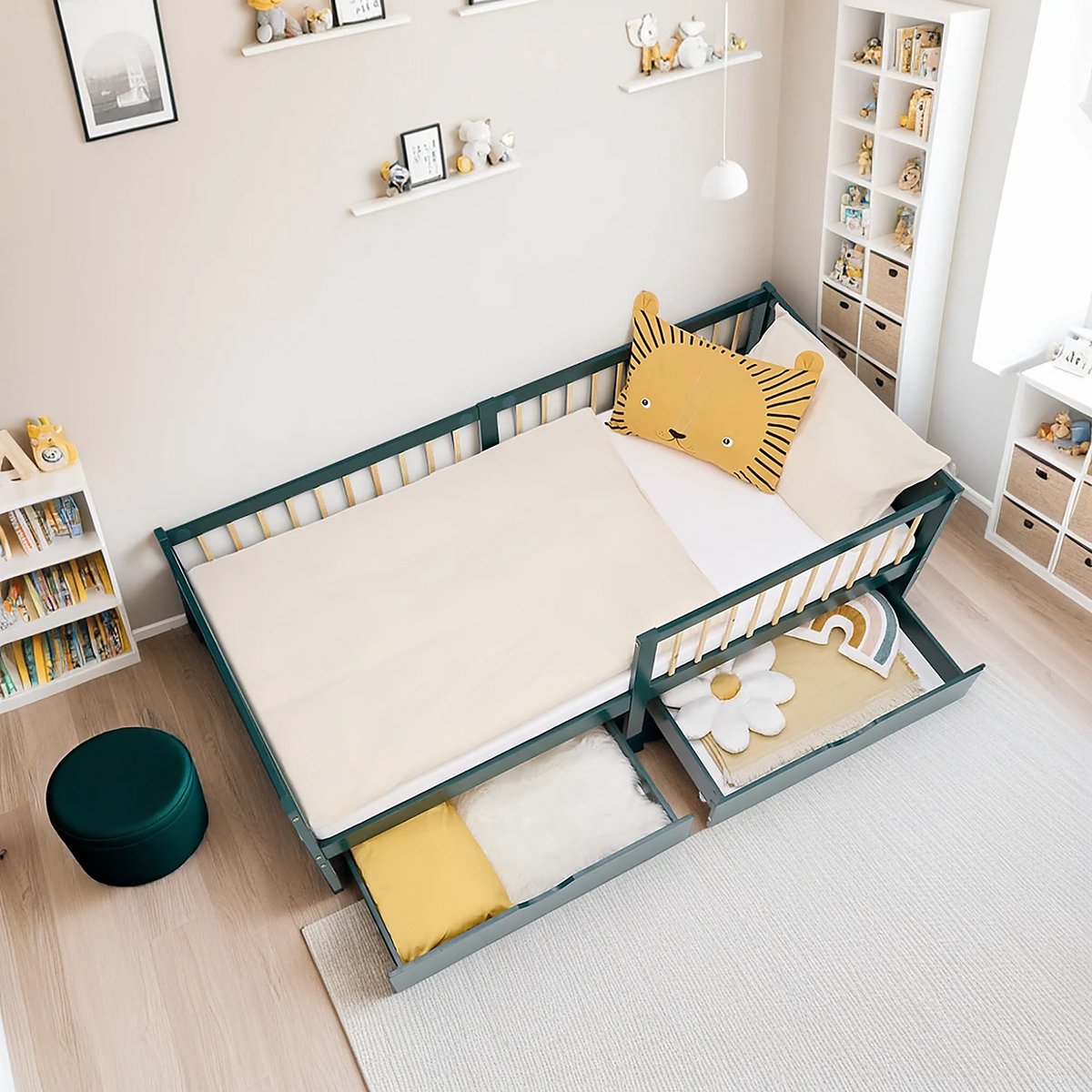 Homestyle4u Homestyle4u Kinderbed 90x200 Houten Bed - afbeelding 2