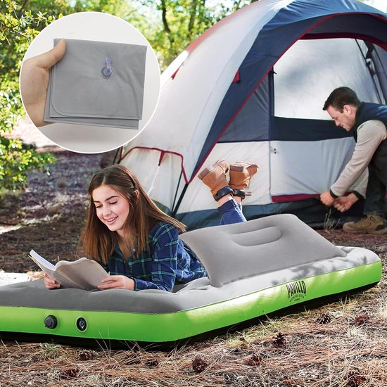 Set van 2 Opblaasbare Strandkussens - Ultralight Camping - Draagbaar Reis Kussen - Opblaasbaar Nek Kussen - Lucht Kussen voor Buitensporten - Camping - Wandelen — afbeelding 2