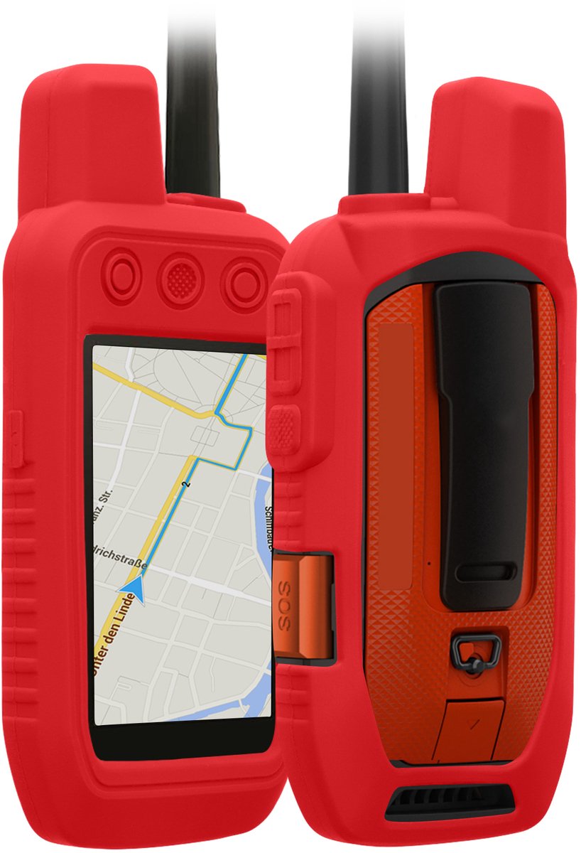 kwmobile Hoesje geschikt voor Garmin Alpha 200i / Alpha 300i - Beschermhoes voor handheld GPS - Back cover in rood