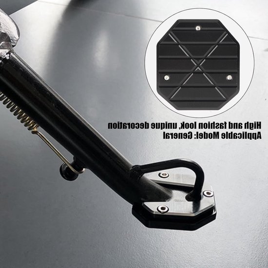 Zijstandaard Platte Pad voor Motorfiets, Aluminium Uitbreiding voor Kickstand, Stevige Ondersteuning en Accessoire voor Motoren — afbeelding 2