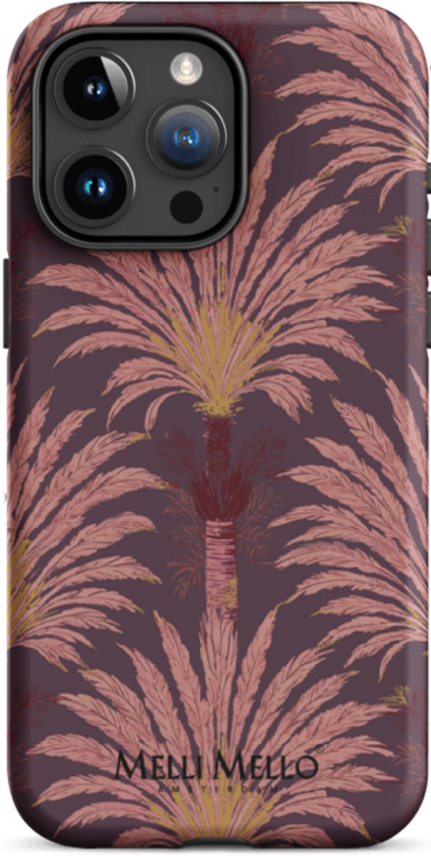 Melli Mello Telefoonhoesje Crimson Palm (Tough Case) - Apple iPhone 15 Pro Max