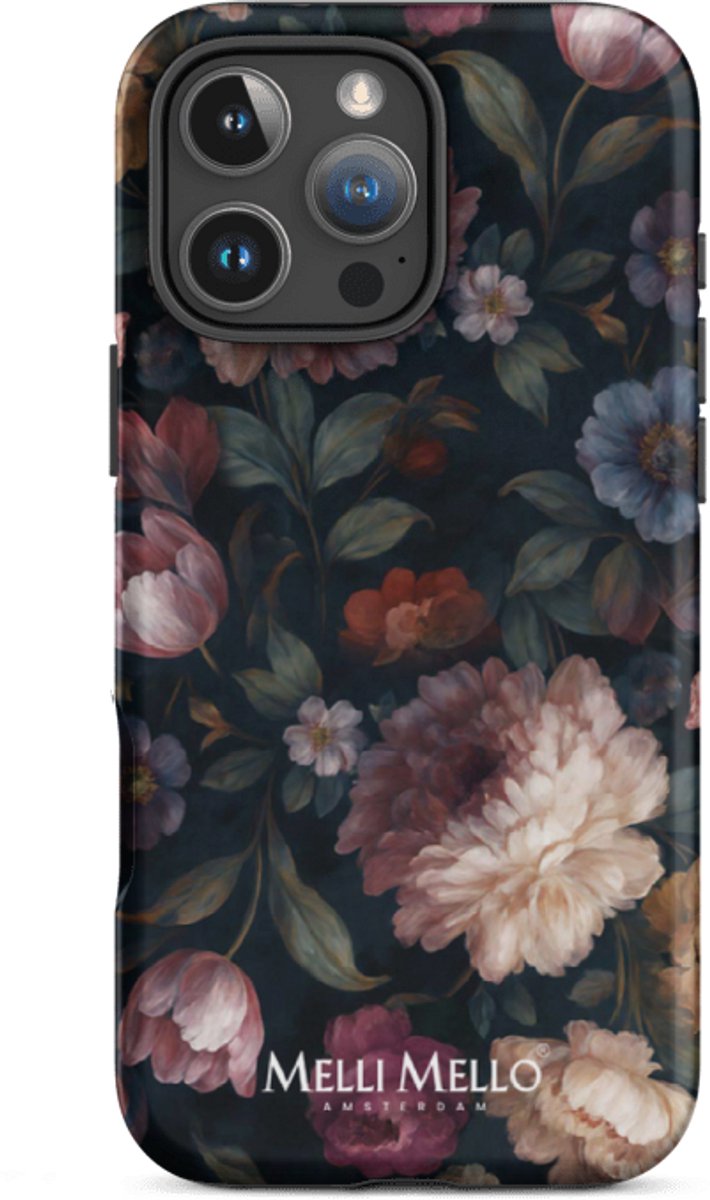 Melli Mello Telefoonhoesje Noir Bloom (Tough Case) - Apple iPhone 16 Pro Max