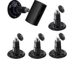 4 Stuks Camera Bevestiging - 360° Graden Verstelbaar - Verstelbare Camera Wandbeugel Houder - Beveiligingscamera Beugel - Wandmontage - Geschikt Voor Ring / Arlo / Wyze Beveiligingscamera's - Zwart