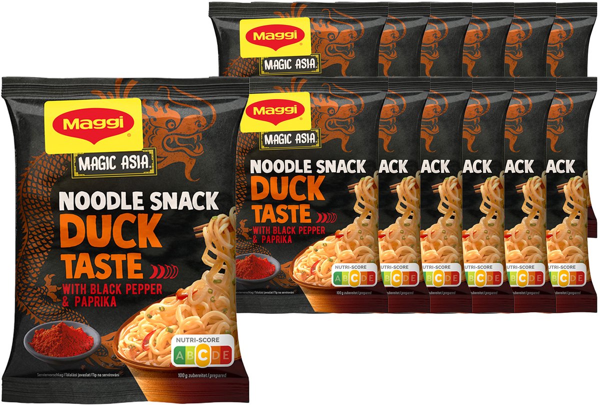 MAGGI Magic Asia Nudel Snack Eend, 12 x 62g