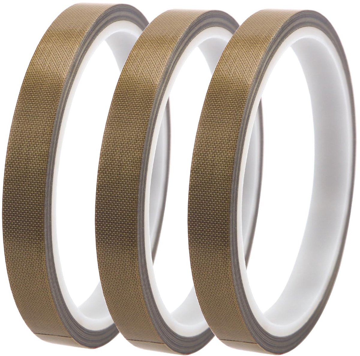 Golden crown - Teflon Tape - Hoge Temperatuur - 3 Stuks - Bruin - Tape - Vacuümverpakkingsmachines - 10mm x 10m