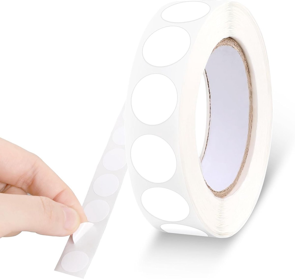 1000 Stuks Witte Ronde Stickers, Schietpatches, Schrijfbare Labels voor Kantoor, Winkel en Thuisgebruik, Markeerpunten (13mm)