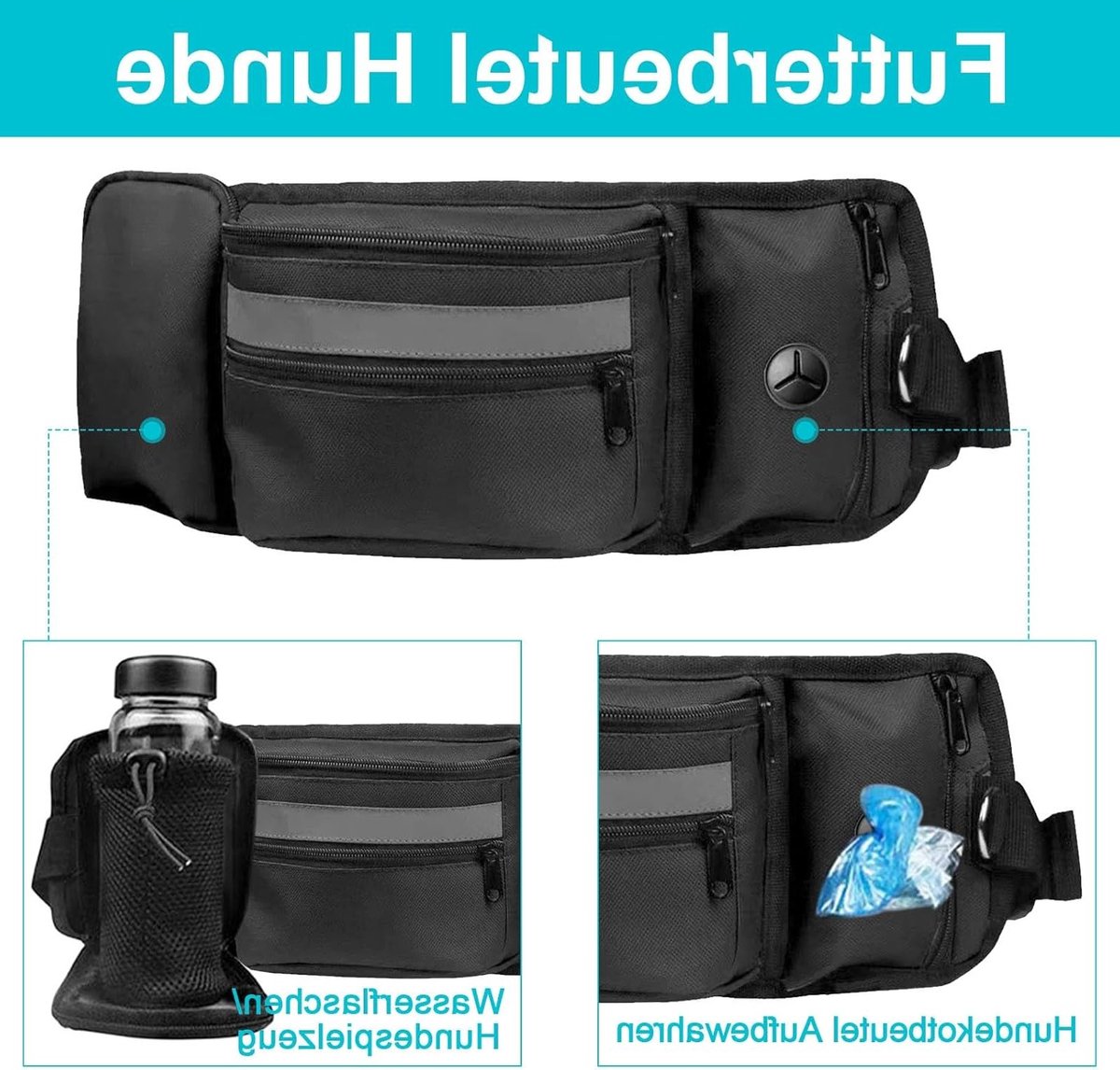 Hondentrainingset met Voedselzak, Verstelbare Tailleband en Poepzakdispenser voor Hondenaccessoires