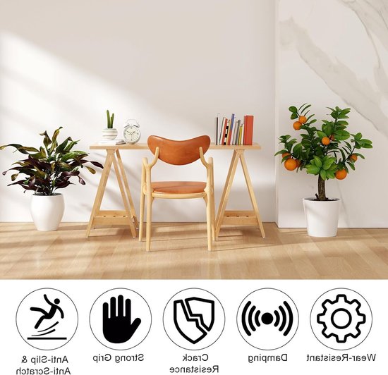 Ronde rubberen voetjes met schroeven - 36 stuks transparante rubberen stoppers voor meubels, bureaus en stoelen (17.5 x 6 mm) van Merkloos — afbeelding 3