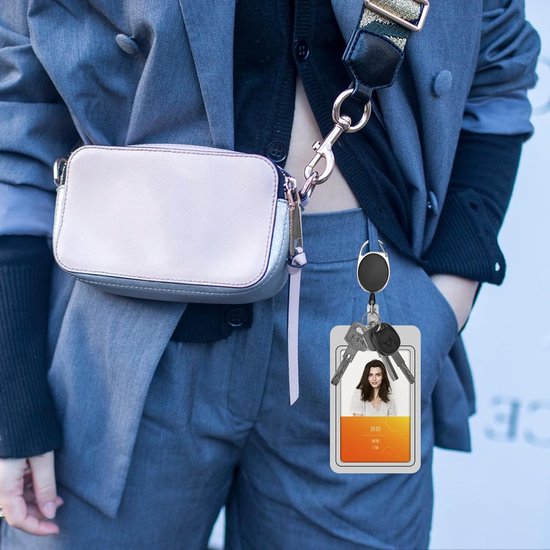 Set van 20 stevige retractable badge reels, ID-kaarthouders, naamclips en sleutelhangers voor professionals zoals artsen en verpleegkundigen van Merkloos — afbeelding 4