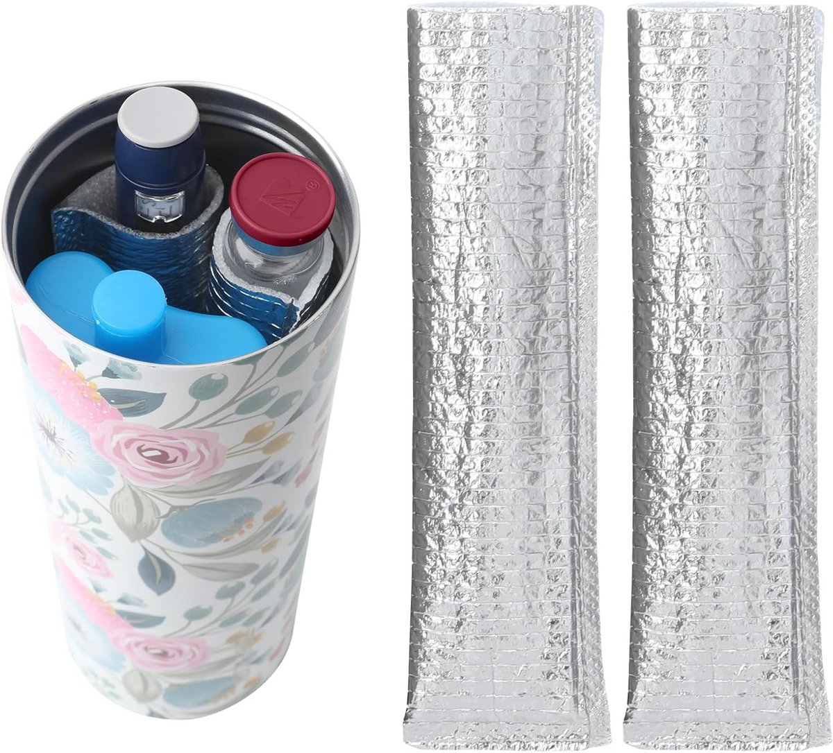 Insulinepen Beschermtas van Aluminiumfolie - Geïsoleerde Covers voor Diabetes Pen en Peptide Fles - Medicijn Organizer en Koeltas voor Reizen - Set van 2