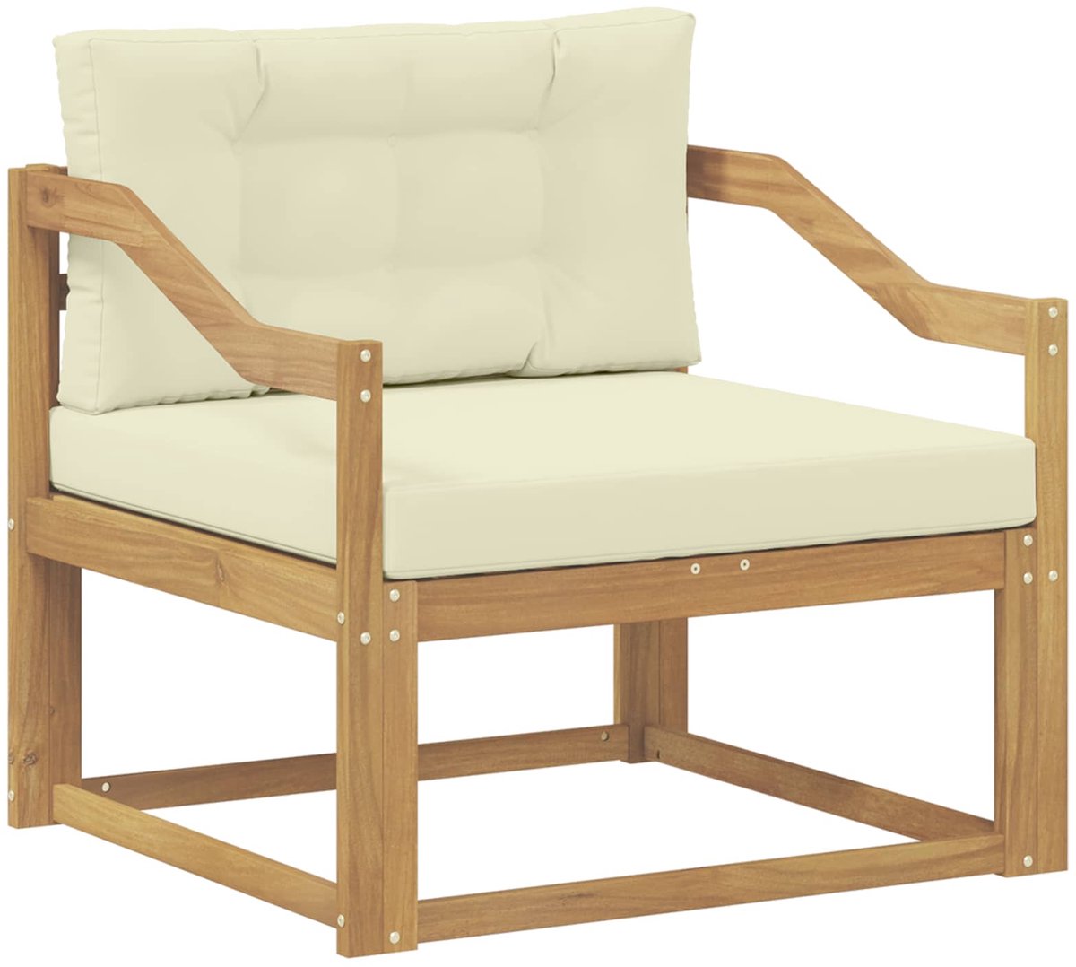 vidaXL - Buiten - Midden - Sofa - Polyester - Wit