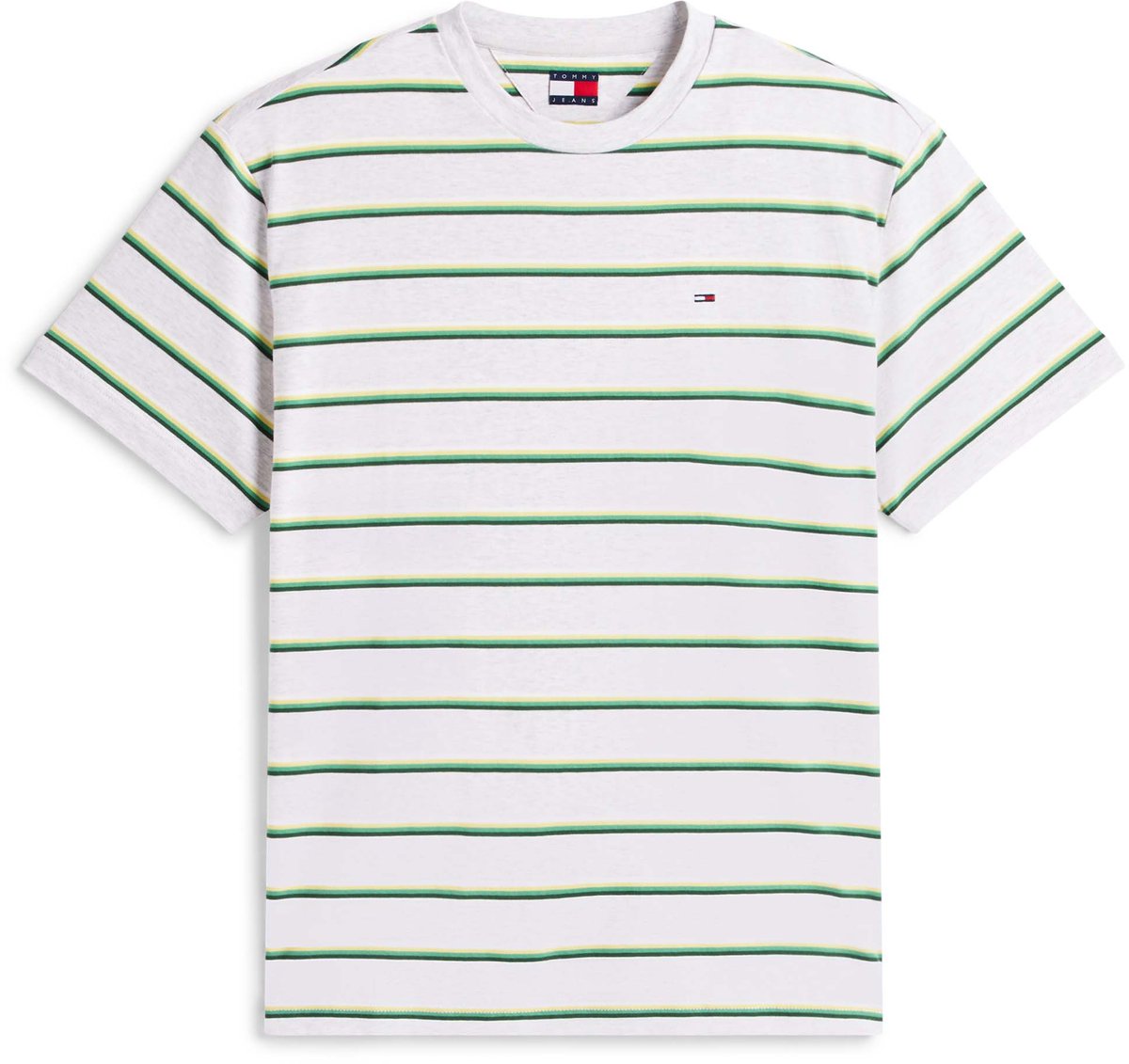 Tommy Jeans Tjm Rlx Stripe Ss Te T-Shirt Fashion Wear Volwassen Grijs