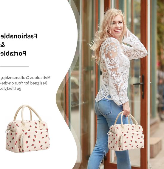 Kleine Koeltas 12L voor Mannen en Vrouwen - Geïsoleerde Lunchtas met Verstelbare Schouderbanden, Vouwbare Thermotas voor Picknick en Werk — afbeelding 5