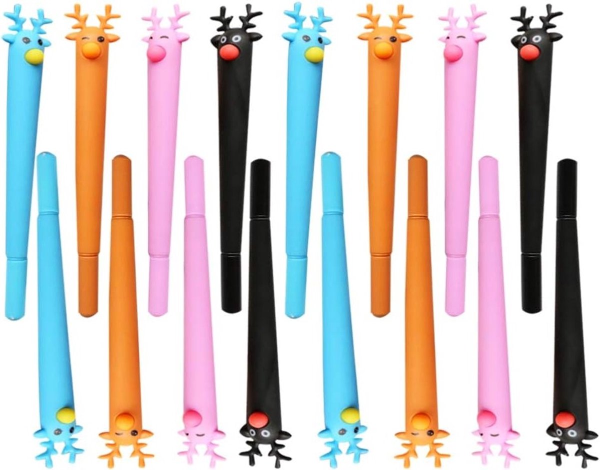 Creatieve Hertenpen in Antler Vorm - 24 Stuks Studenten Stationery voor Kerstmis en Cadeaus