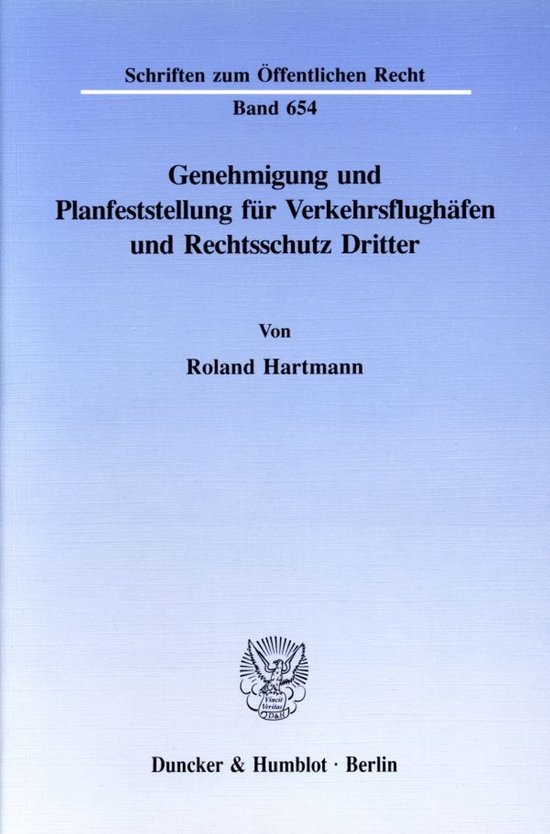 Genehmigung Und Planfeststellung Für Verkehrsflughäfen Und ... - cover