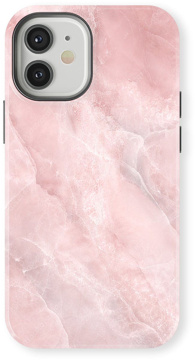 DripCase Hoesje geschikt voor iPhone 12 Marmer | Marble Moods | Magnetisch Opladen | 2-in-1 Ontwerp | Luxe Marmeren Case geschikt voor iPhone 12 Blush Marble