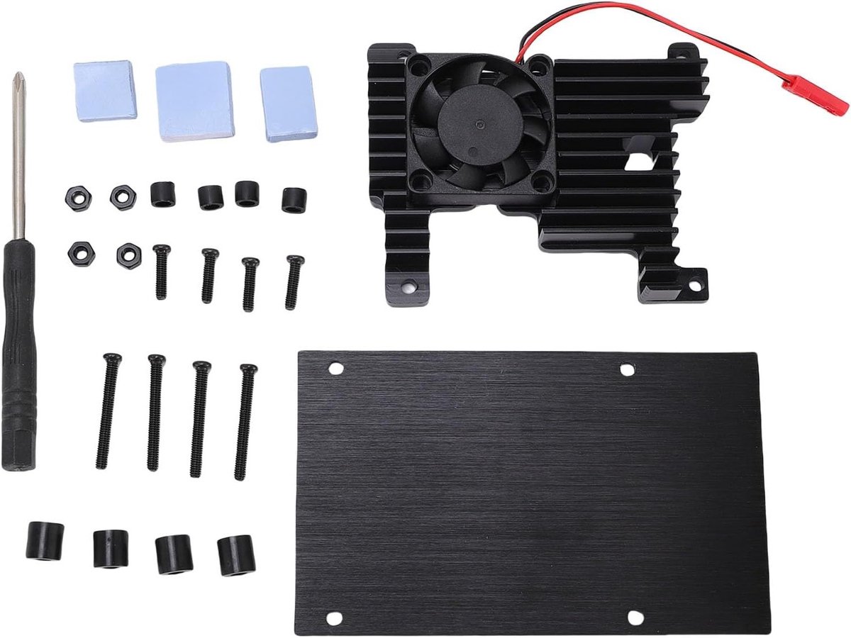 Passive Cooling Case van Aluminium Legering met Ventilator voor Orange PI 3B - Ideaal voor Efficiënte Koeling en Bescherming