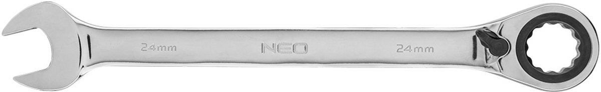 NEO Serie - Ringsteeksleutel met Ratchet - 24mm - 72 Tanden - Staal