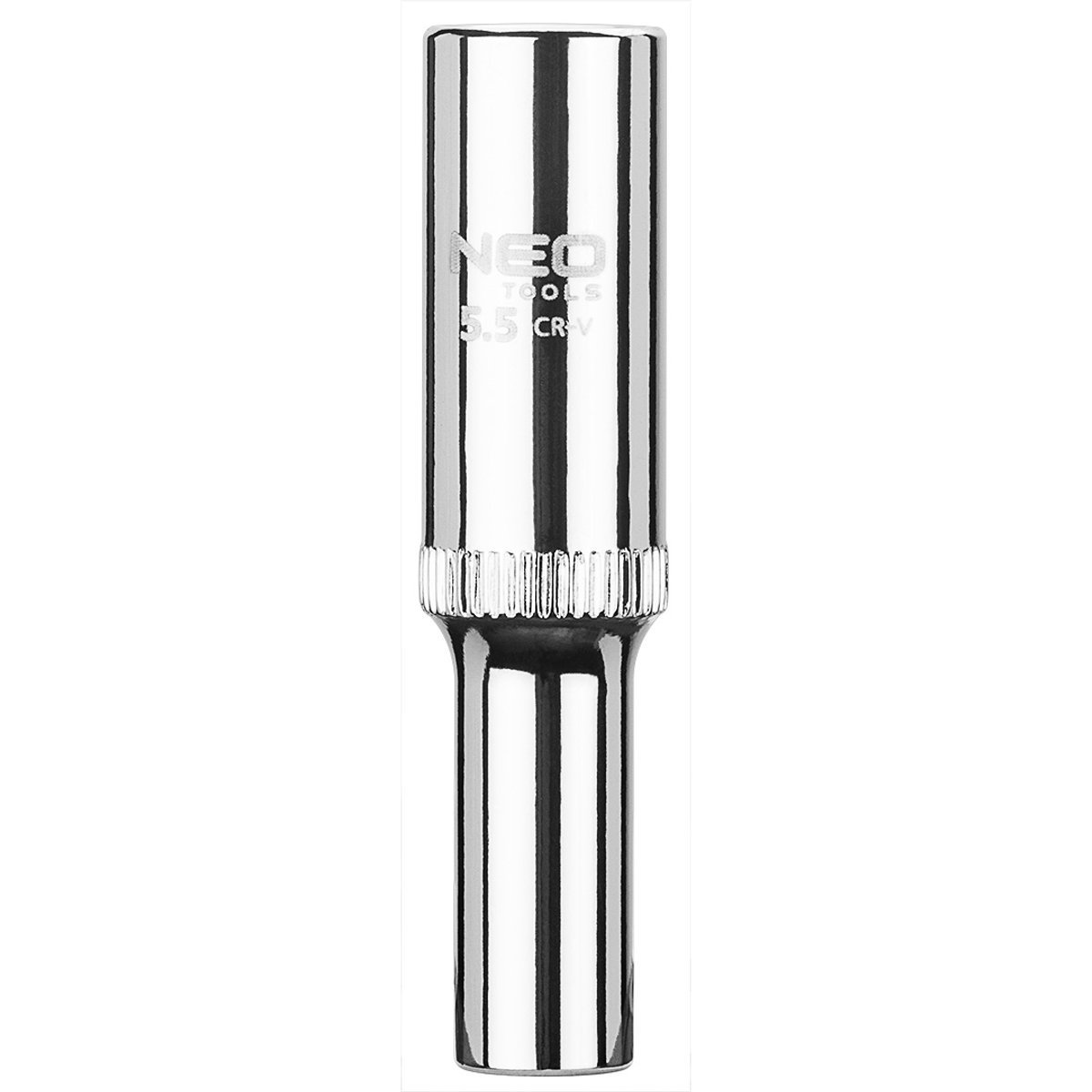 Neo Tools Dop 5,5 1-4 Aansluiting Lang Zeskant DIN 3124 CRV Staal TUV M+T
