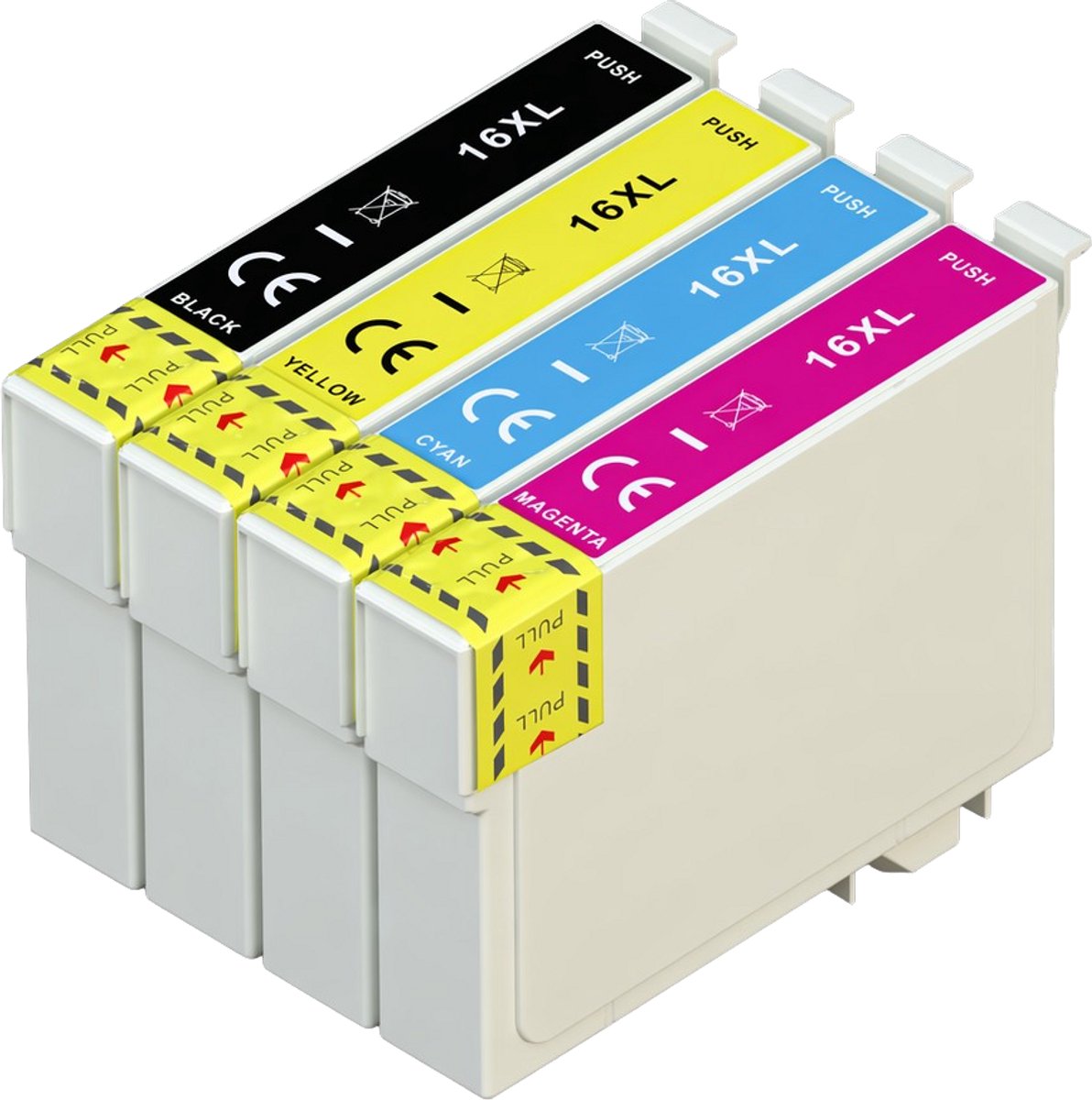 Boxstuff Inkt geschikt voor Epson 16XL Multipack – Compatibel met Epson 16 XL – 4-pack cartridges zwart en kleur voor Epson WorkForce WF-2010W / WF-2110W / WF-2510WF t/m WF-2760DWF