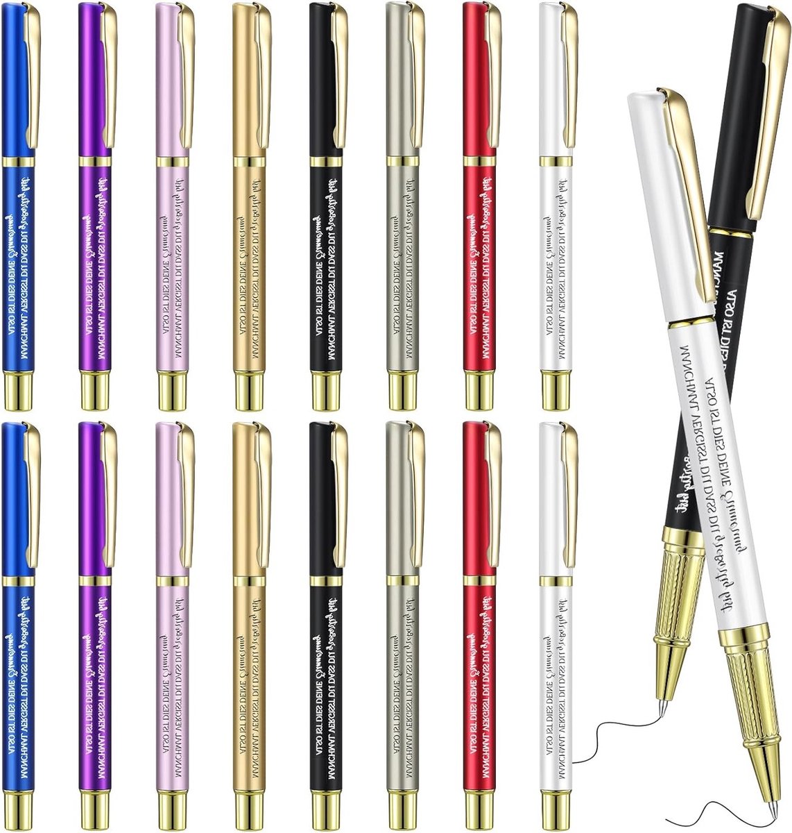 Inspirerende Balpennen Set van 16 Stuks met Motivatie, Perfect als Cadeau voor Collega's en Kerstmis, Herinnering aan Jouw Geweldigheid