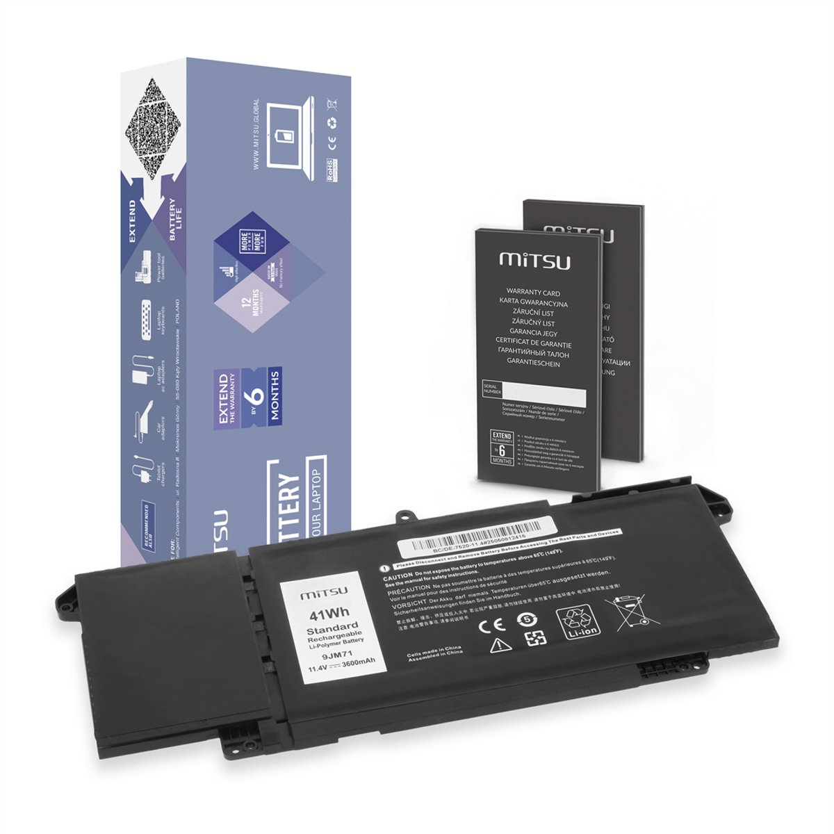 Mitsu - Bateria - 9JM71 7FMXV - Dell Latitude - 11.4V