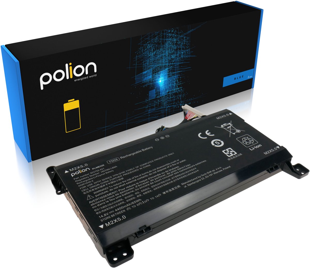 POLION FM08 Serie - Laptop Batterie - 4400mAh - 16 PIN - HP Omen 17-AN