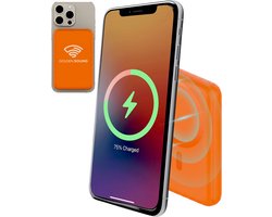 Golden Sound Powerbank 10.000 mAh – WK 2026 Editie – Geschikt voor MagSafe systeem – Powerbanks – Magnetisch opladen – Noodpakket – Draadloos opladen – Met USB-C Poort – Oranje