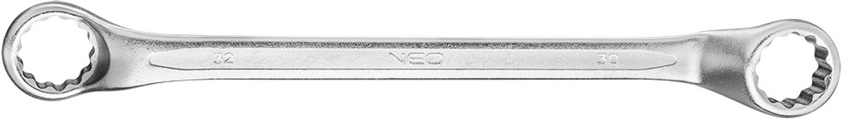NEO - Afgebogen Ringsleutel - 30 x 32 mm - Chroom-vanadiumstaal - 45° Hoek