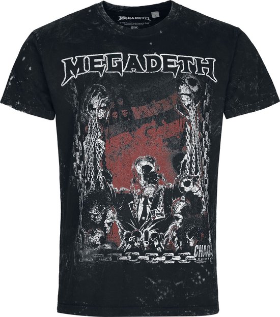 Megadeth Chains Heren T-shirt - zwart/grijs - L