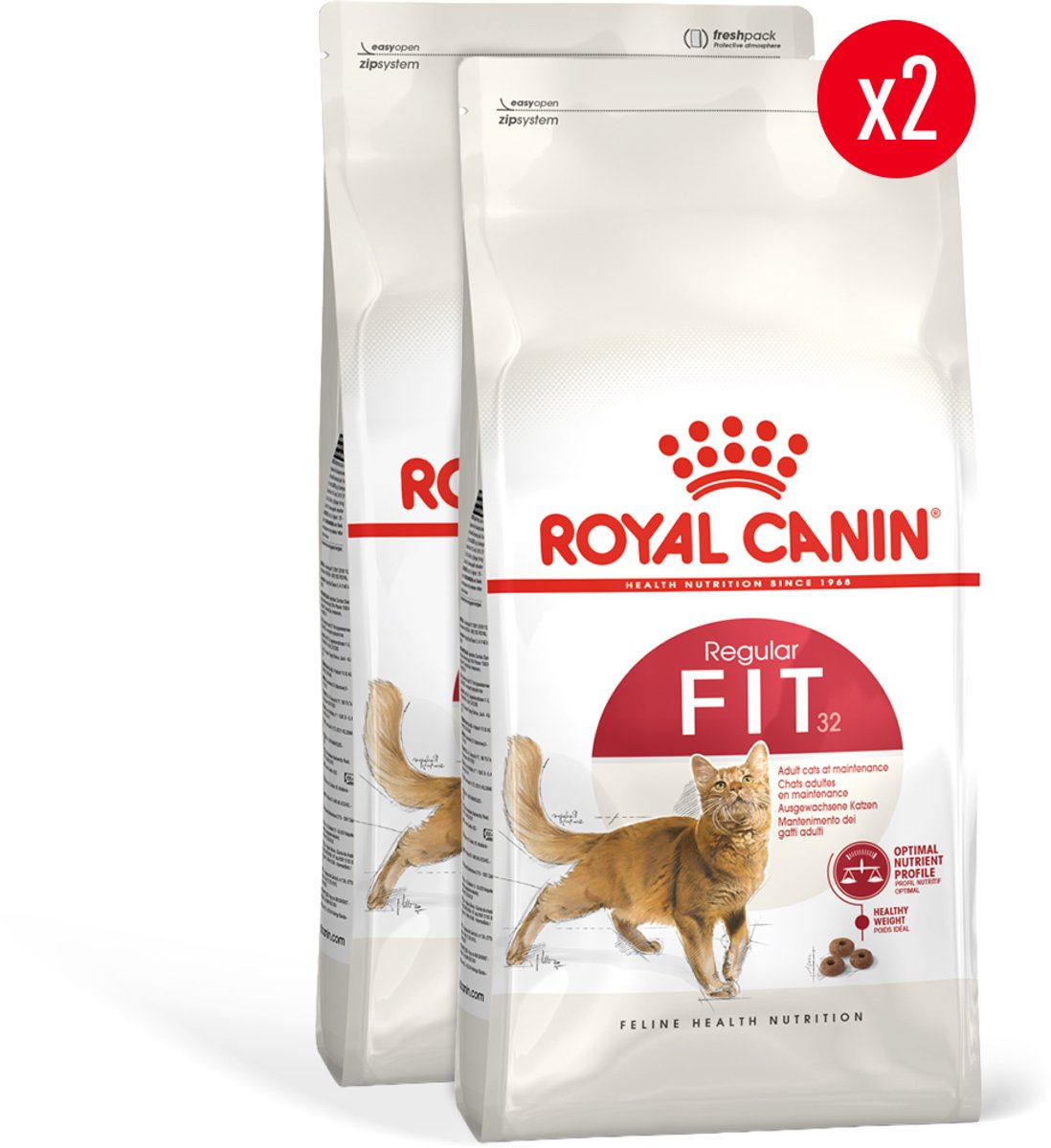 Royal Canin Royal Canin Fit 32 - Kattenvoer - 2 x 10kg - Hoogwaardige voeding