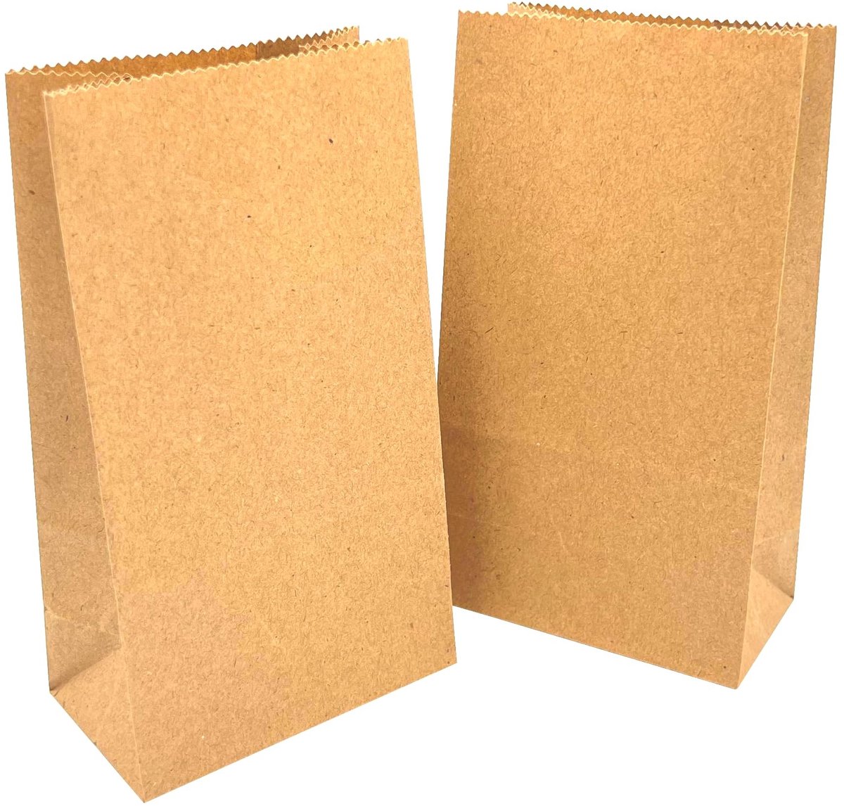 Seb3 - Kraft Papier Tassen - Cadeautassen - Duurzaam - Bruin - Verpakking van 100 - Ideaal voor Feestjes - Kleine Formaat